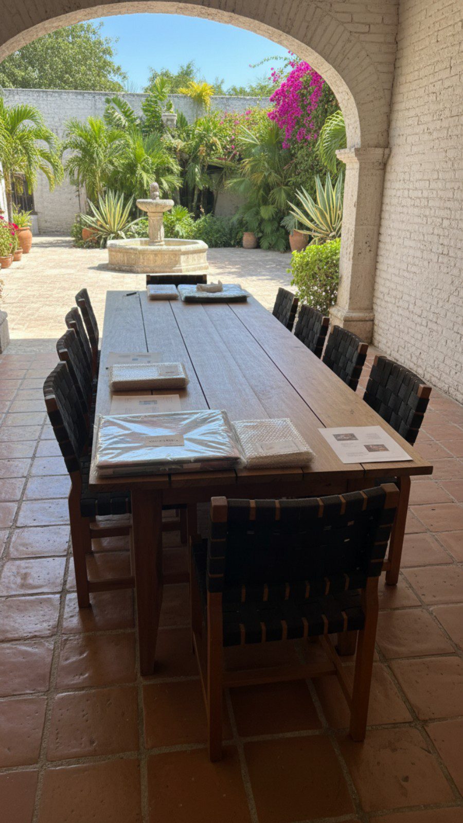 Entrega en terraza de residencia